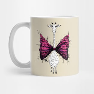 A Lovely Giraffe with a Very Fuzzy Cute Bow Tie Mug